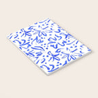 Hand drawn blue flower art pattern Notebook Gallery Image 3