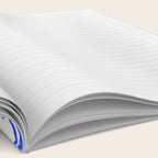 Hand drawn blue flower art pattern Notebook Gallery Image 2