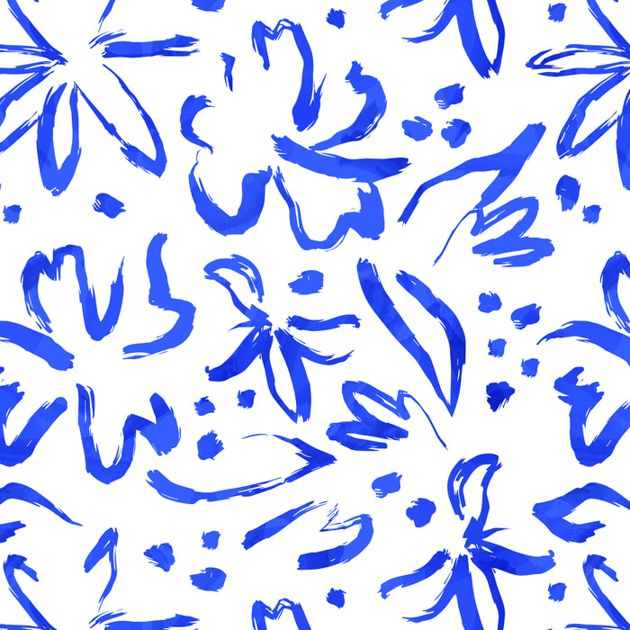 Hand drawn blue flower art pattern Coffee Mug Gallery Image 2