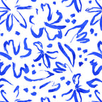 Hand drawn blue flower art pattern Coffee Mug Gallery Image 2