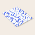 Hand drawn blue flower art pattern Notebook Gallery Image 2