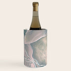 Agate Glow, Abstract Nature Rocks Photography, Texture Graphic Subdued, Grey Pink Geometric Pattern, Eclectic Contemporary Modern Boho Wine Chiller Gallery Image 3