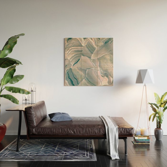 Agate Glow, Abstract Nature Rocks Photography, Texture Graphic Subdued, Grey Pink Geometric Pattern, Eclectic Contemporary Modern Boho Wood Wall Art Gallery Image 2