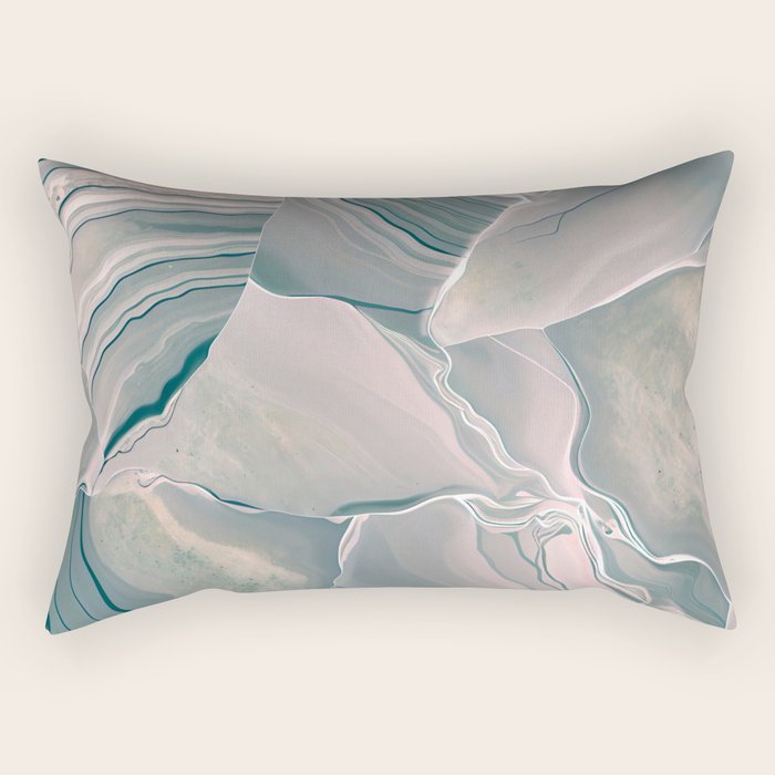 Agate Glow, Abstract Nature Rocks Photography, Texture Graphic Subdued, Grey Pink Geometric Pattern, Eclectic Contemporary Modern Boho Rectangular Pillow Gallery Image 2