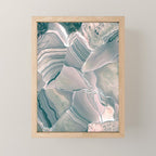 Agate Glow, Abstract Nature Rocks Photography, Texture Graphic Subdued, Grey Pink Geometric Pattern, Eclectic Contemporary Modern Boho Mini Art Print Gallery Image 1