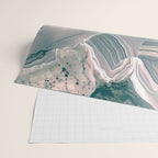 Agate Glow, Abstract Nature Rocks Photography, Texture Graphic Subdued, Grey Pink Geometric Pattern, Eclectic Contemporary Modern Boho Wrapping Paper Gallery Image 2