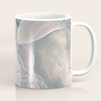 Agate Glow, Abstract Nature Rocks Photography, Texture Graphic Subdued, Grey Pink Geometric Pattern, Eclectic Contemporary Modern Boho Coffee Mug Gallery Image 1