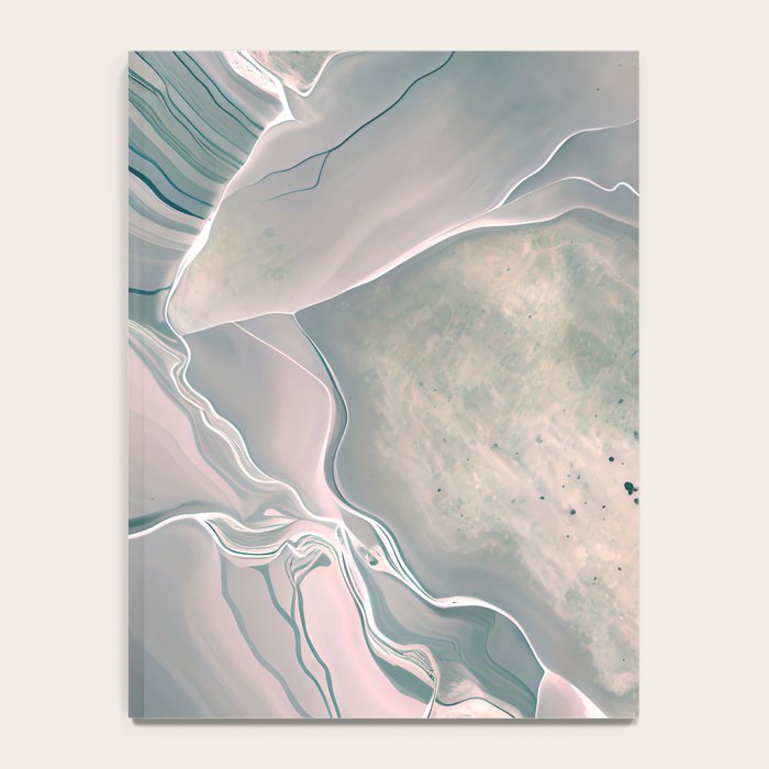 Agate Glow, Abstract Nature Rocks Photography, Texture Graphic Subdued, Grey Pink Geometric Pattern, Eclectic Contemporary Modern Boho Notebook Gallery Image 4