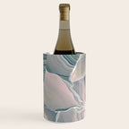 Agate Glow, Abstract Nature Rocks Photography, Texture Graphic Subdued, Grey Pink Geometric Pattern, Eclectic Contemporary Modern Boho Wine Chiller Gallery Image 1