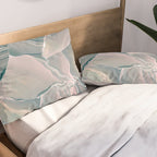 Agate Glow, Abstract Nature Rocks Photography, Texture Graphic Subdued, Grey Pink Geometric Pattern, Eclectic Contemporary Modern Boho Pillow Sham Gallery Image 2