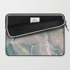Agate Glow, Abstract Nature Rocks Photography, Texture Graphic Subdued, Grey Pink Geometric Pattern, Eclectic Contemporary Modern Boho Laptop Sleeve Gallery Image 2