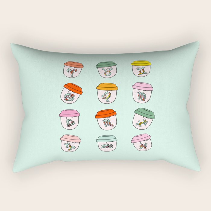 Zodiac Keychains Rectangular Pillow Gallery Image 1