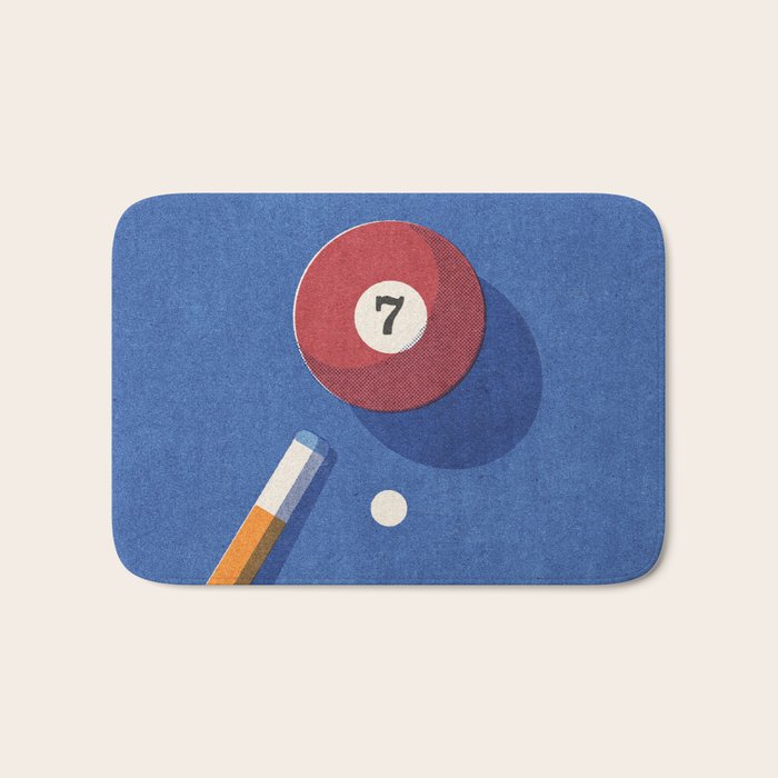 BALLS / Billiards - ball 7 I Bath Mat Gallery Image 1