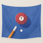 BALLS / Billiards - ball 7 I Wall Tapestry Gallery Image 4