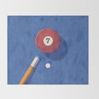 BALLS / Billiards - ball 7 I Throw Blanket Gallery Image 2