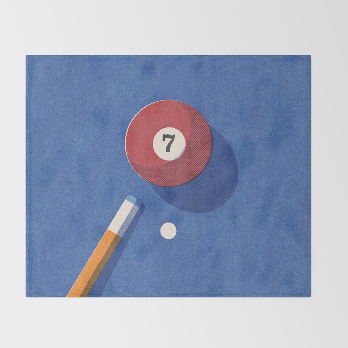 BALLS / Billiards - ball 7 I Throw Blanket Gallery Image 2
