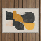  Mid Century Modern Organic Outdoor Rug Gallery Image 1