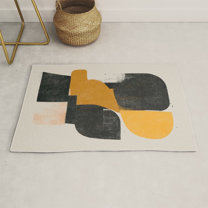  Mid Century Modern Organic Rug Gallery Image 1