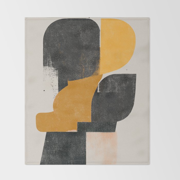  Mid Century Modern Organic Throw Blanket Gallery Image 2