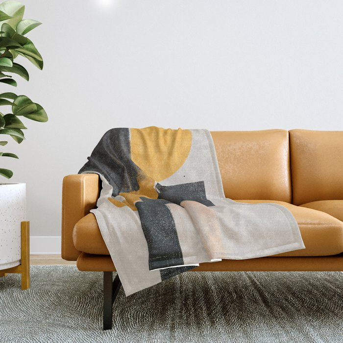  Mid Century Modern Organic Throw Blanket Gallery Image 1