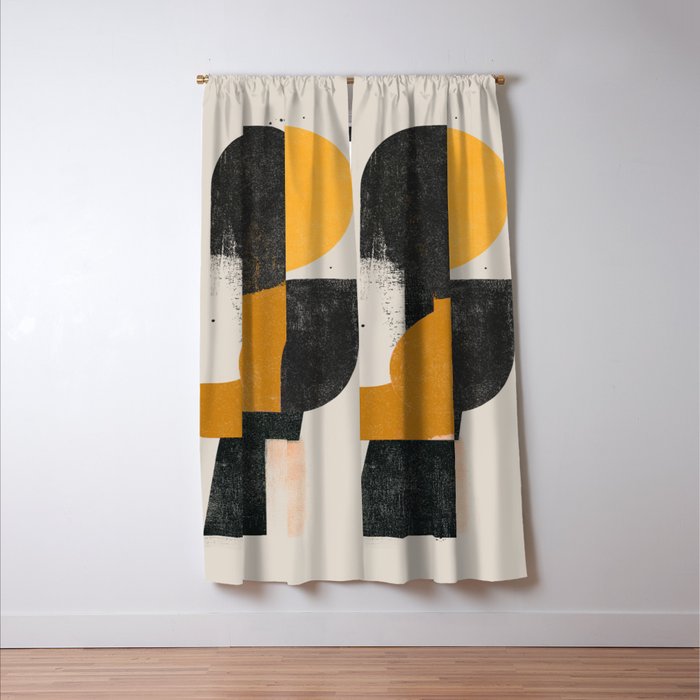  Mid Century Modern Organic Window Curtain Gallery Image 3