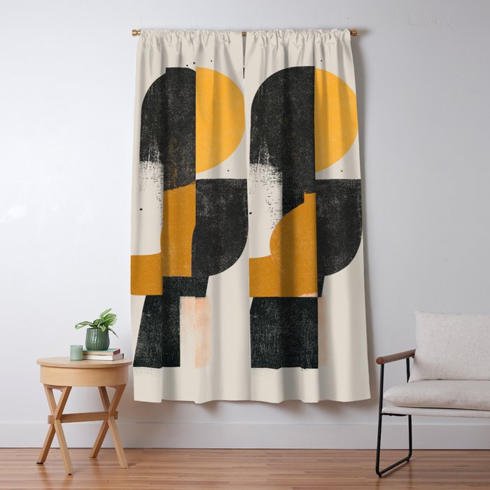  Mid Century Modern Organic Window Curtain Gallery Image 5