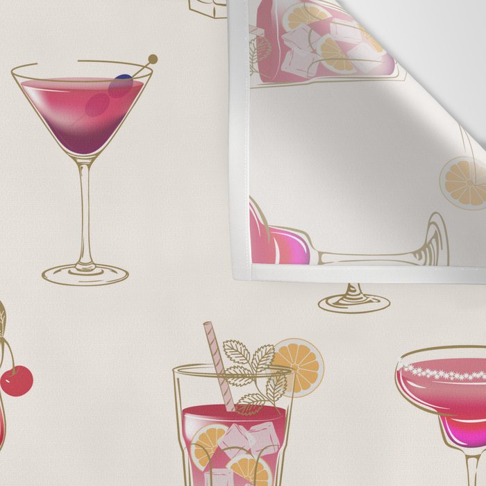  Light Glam Cocktails Theme Wall Tapestry Gallery Image 3