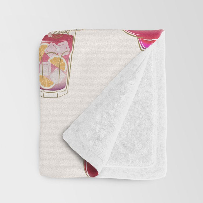  Light Glam Cocktails Theme Throw Blanket Gallery Image 3