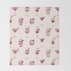  Light Glam Cocktails Theme Throw Blanket Gallery Image 2