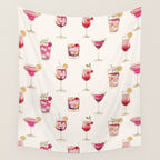  Light Glam Cocktails Theme Wall Tapestry Gallery Image 4