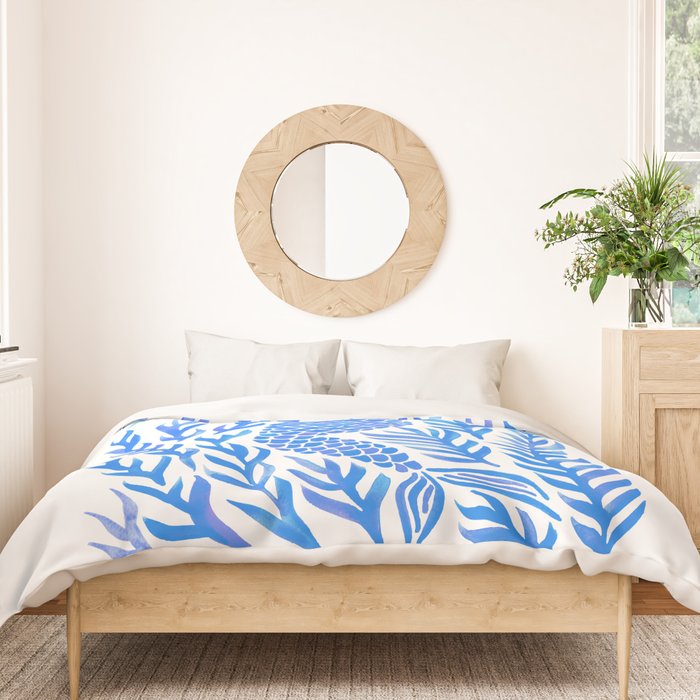 Kelp Forest Mermaid - Blue Palette Duvet Cover Gallery Image 3