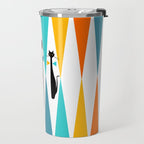 MidCentury Modern Art 10 Jester Cats Travel Mug Gallery Image 2