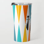 MidCentury Modern Art 10 Jester Cats Travel Mug Gallery Image 3