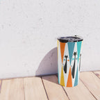 MidCentury Modern Art 10 Jester Cats Travel Mug Gallery Image 4