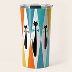MidCentury Modern Art 10 Jester Cats Travel Mug Gallery Image 1