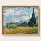 Wheat Field with Cypresses by Vincent van Gogh Serving Tray Gallery Image 1