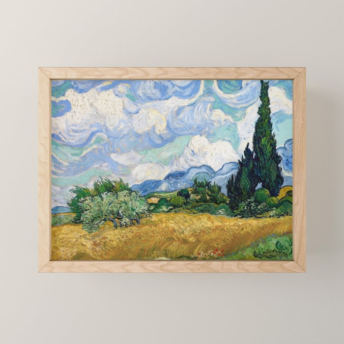 Wheat Field with Cypresses by Vincent van Gogh Mini Art Print Gallery Image 1