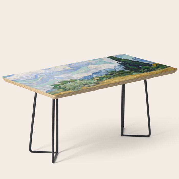 Wheat Field with Cypresses by Vincent van Gogh Coffee Table Gallery Image 1