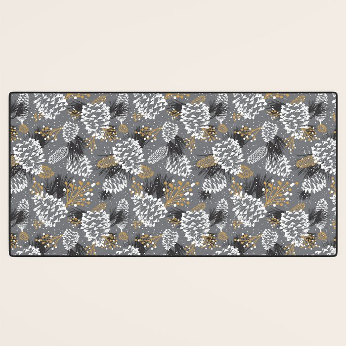 Festive Forest - Grey Desk Mat Gallery Image 3
