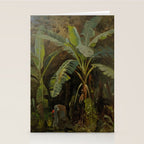  Tropical Vintage Jungle Botanicals in Earthy Greens and Lush Forest Tones Stationery Card Gallery Image 2