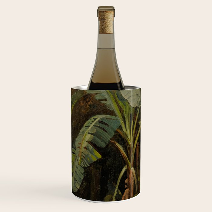  Tropical Vintage Jungle Botanicals in Earthy Greens and Lush Forest Tones Wine Chiller Gallery Image 1