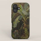  Tropical Vintage Jungle Botanicals in Earthy Greens and Lush Forest Tones iPhone Case Gallery Image 1