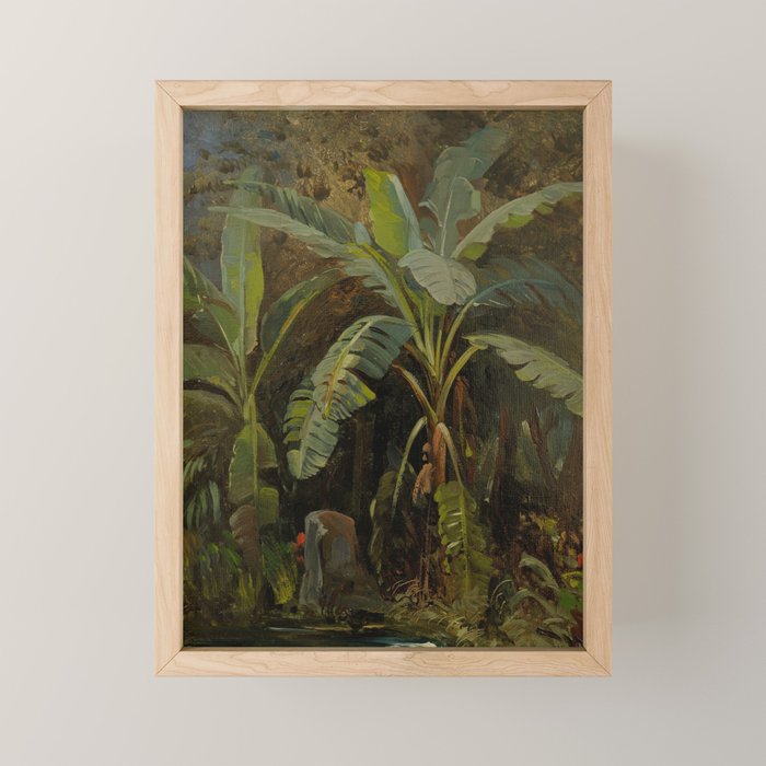  Tropical Vintage Jungle Botanicals in Earthy Greens and Lush Forest Tones Mini Art Print Gallery Image 1