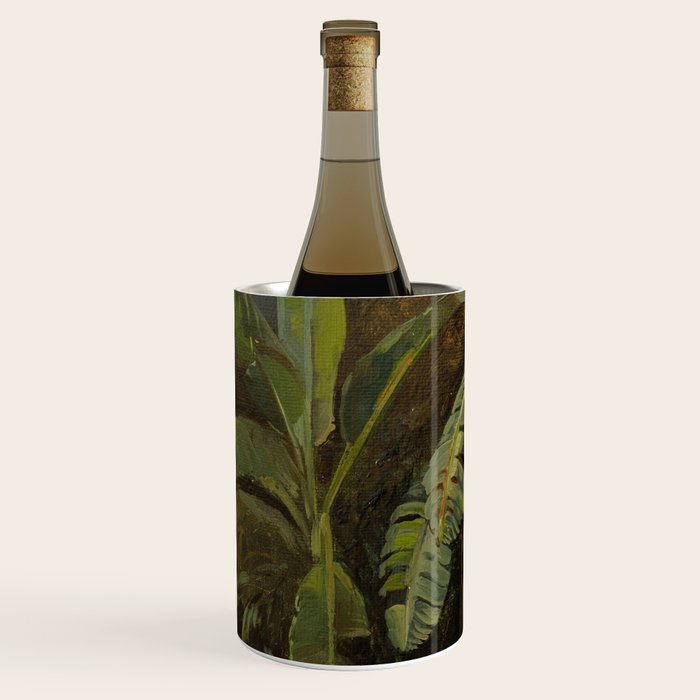  Tropical Vintage Jungle Botanicals in Earthy Greens and Lush Forest Tones Wine Chiller Gallery Image 2