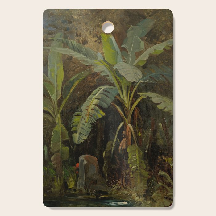  Tropical Vintage Jungle Botanicals in Earthy Greens and Lush Forest Tones Cutting Board Gallery Image 1
