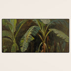  Tropical Vintage Jungle Botanicals in Earthy Greens and Lush Forest Tones Desk Mat Gallery Image 3