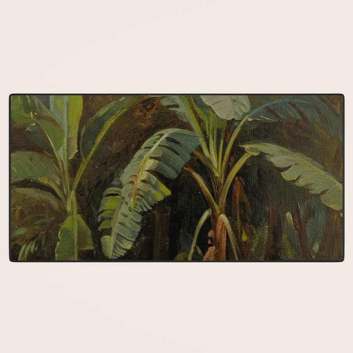  Tropical Vintage Jungle Botanicals in Earthy Greens and Lush Forest Tones Desk Mat Gallery Image 3