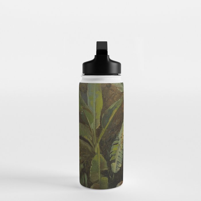  Tropical Vintage Jungle Botanicals in Earthy Greens and Lush Forest Tones Water Bottle Gallery Image 3