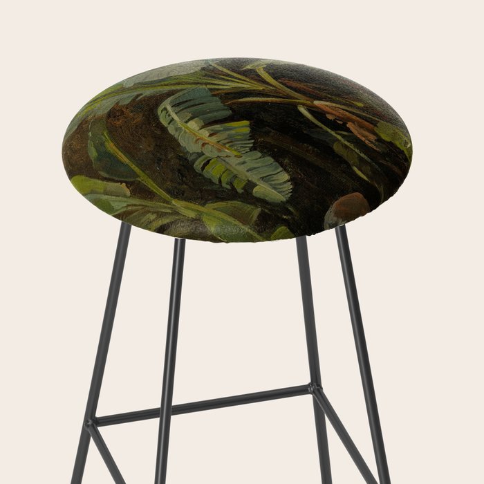  Tropical Vintage Jungle Botanicals in Earthy Greens and Lush Forest Tones Stool Gallery Image 2