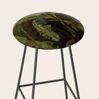  Tropical Vintage Jungle Botanicals in Earthy Greens and Lush Forest Tones Stool Gallery Image 2